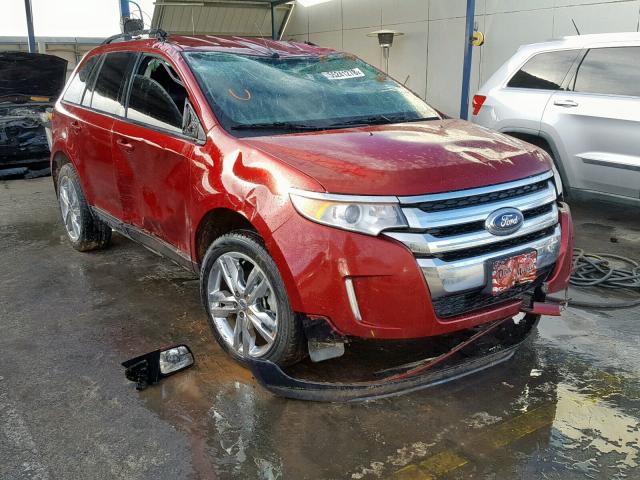 2FMDK3JC4EBB00559 - 2014 FORD EDGE SEL MAROON photo 1