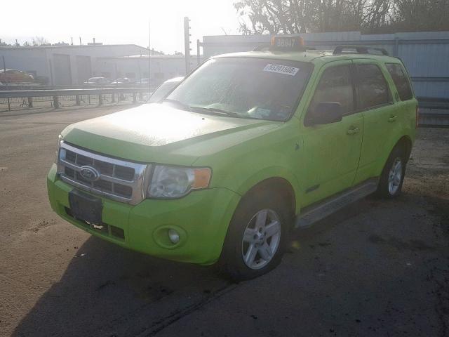 1FMCU49H18KC34404 - 2008 FORD ESCAPE HEV GREEN photo 2