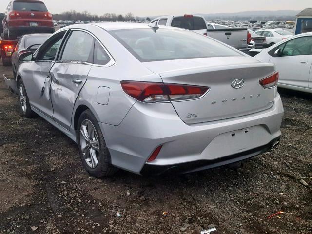 5NPE34AF9JH713832 - 2018 HYUNDAI SONATA SPO SILVER photo 3