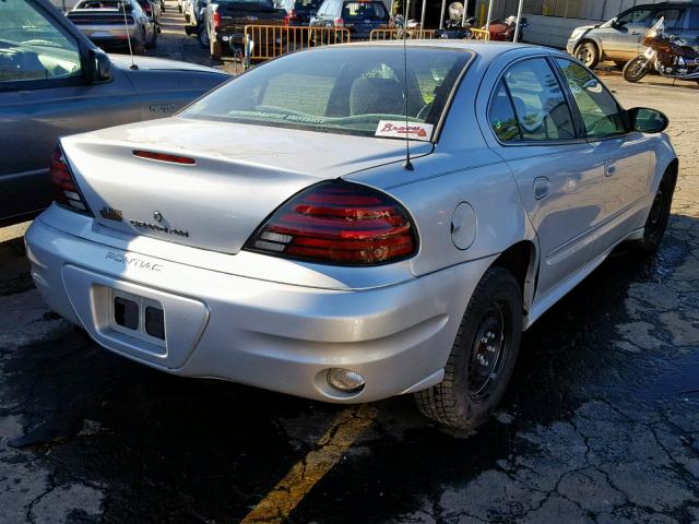 1G2NE52F34M581714 - 2004 PONTIAC GRAND AM S SILVER photo 4