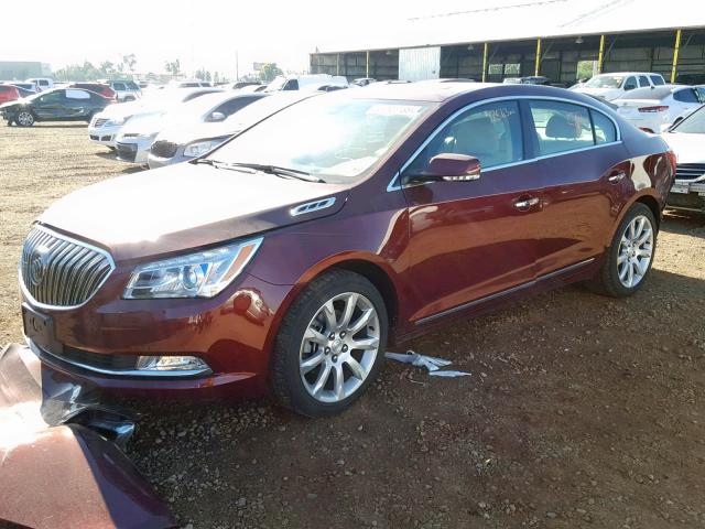 1G4GD5G3XFF285288 - 2015 BUICK LACROSSE P RED photo 2