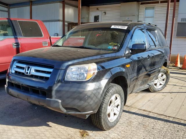 5FNYF18208B030321 - 2008 HONDA PILOT VP BLACK photo 2