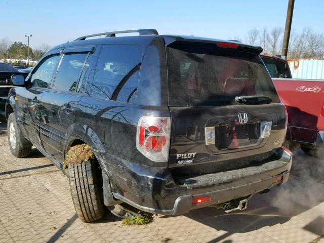 5FNYF18208B030321 - 2008 HONDA PILOT VP BLACK photo 3