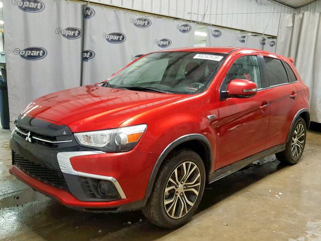 JA4AP3AU8JU025915 - 2018 MITSUBISHI OUTLANDER RED photo 2