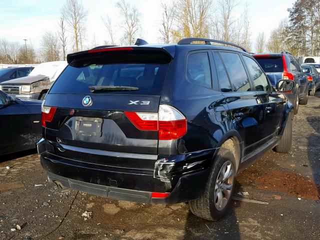 WBXPC9C49AWJ38162 - 2010 BMW X3 XDRIVE3 BLACK photo 4