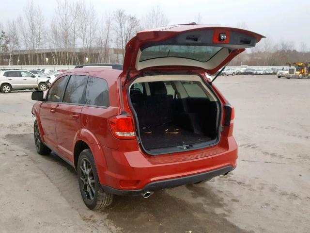 3C4PDDEG0CT258185 - 2012 DODGE JOURNEY R/ RED photo 3