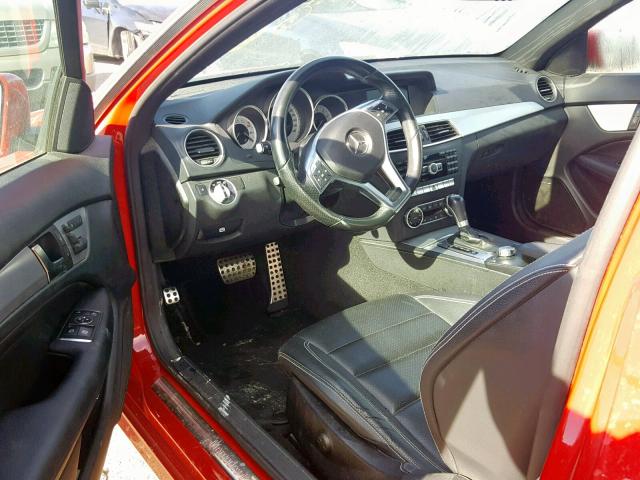 WDDGJ4HB5FG374585 - 2015 MERCEDES-BENZ C 250 RED photo 9