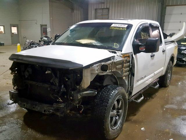 1N6BA0EC1DN303304 - 2013 NISSAN TITAN S WHITE photo 2