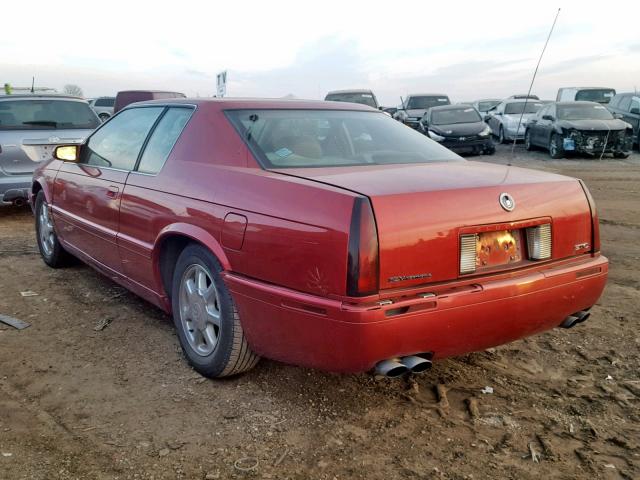 1G6ET1299YB704716 - 2000 CADILLAC ELDORADO T RED photo 3