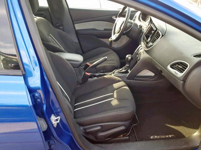 1C3CDFBB3ED862135 - 2014 DODGE DART SXT BLUE photo 5