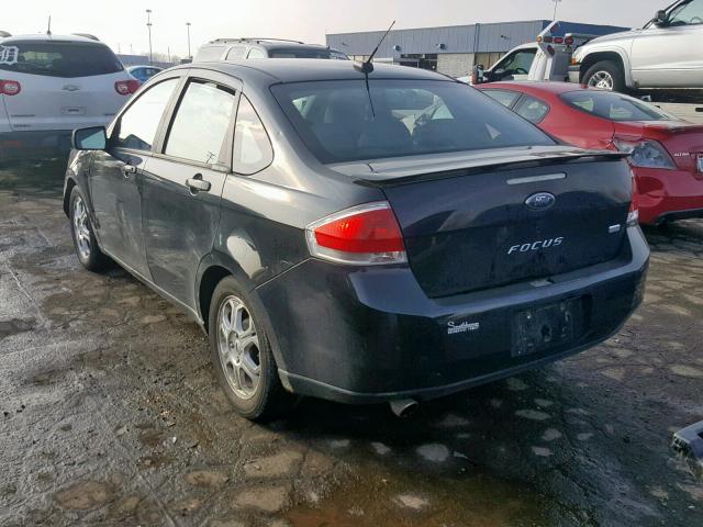 1FAHP36N29W162294 - 2009 FORD FOCUS SES BLACK photo 3