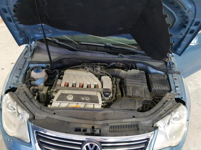 WVWDB71F08V002174 - 2008 VOLKSWAGEN EOS VR6 BLUE photo 7