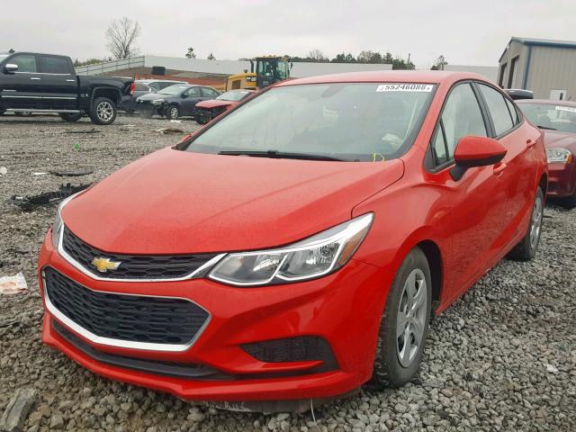 1G1BC5SM1H7242000 - 2017 CHEVROLET CRUZE LS RED photo 2