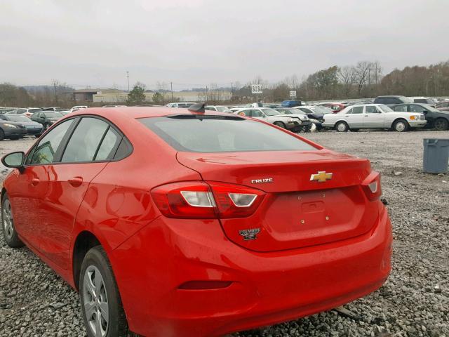 1G1BC5SM1H7242000 - 2017 CHEVROLET CRUZE LS RED photo 3
