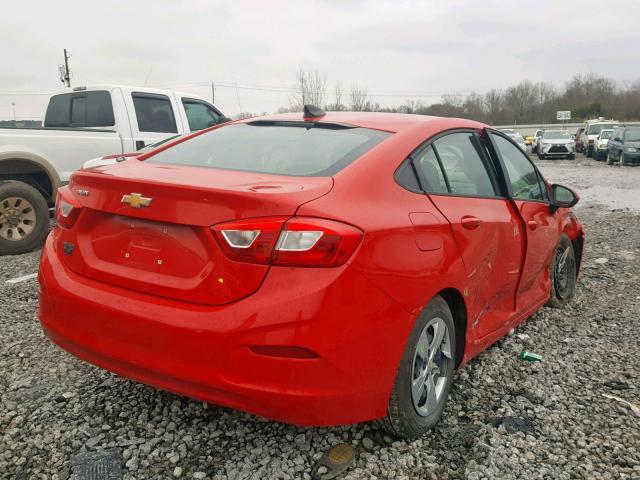 1G1BC5SM1H7242000 - 2017 CHEVROLET CRUZE LS RED photo 4