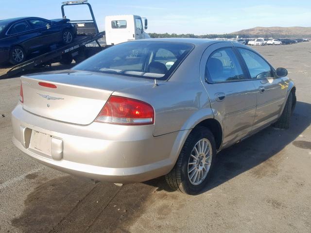 1C3EL46X84N270423 - 2004 CHRYSLER SEBRING LX TAN photo 4