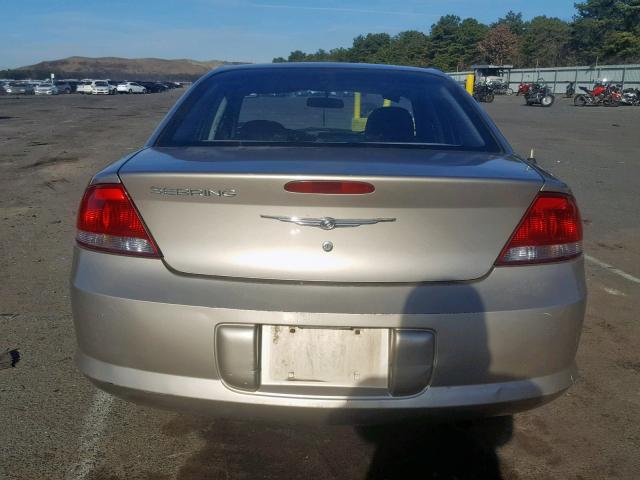 1C3EL46X84N270423 - 2004 CHRYSLER SEBRING LX TAN photo 9