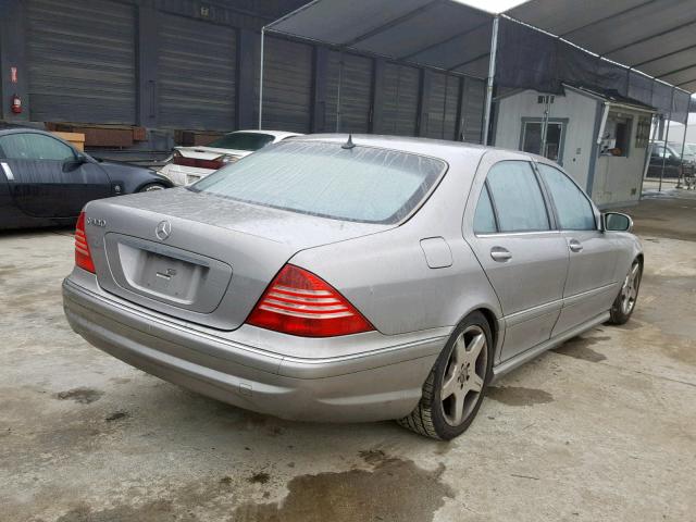 WDBNG70J83A344725 - 2003 MERCEDES-BENZ S 430 GRAY photo 4