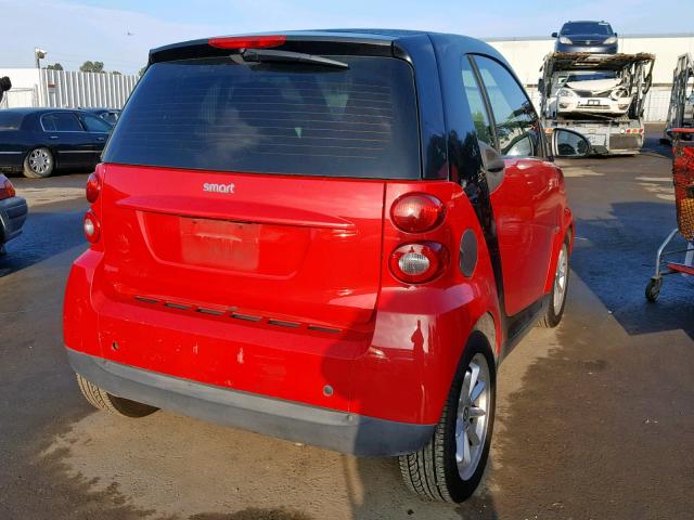 WMEEJ31X29K317586 - 2009 SMART FORTWO PUR RED photo 4