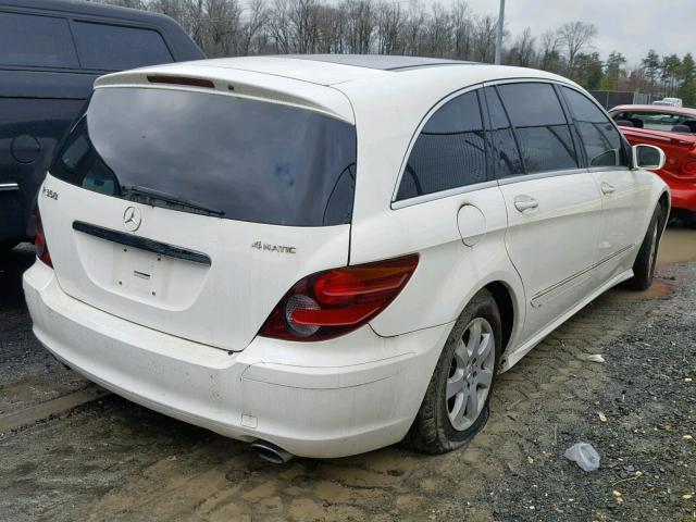 4JGCB65E97A052029 - 2007 MERCEDES-BENZ R 350 WHITE photo 4