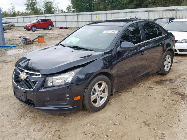 1G1PC5SB9D7179257 - 2013 CHEVROLET CRUZE LT BLACK photo 2