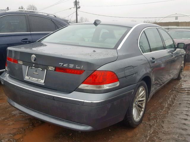 WBAGN63585DS60279 - 2005 BMW 745 LI GRAY photo 4