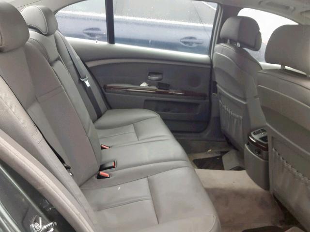 WBAGN63585DS60279 - 2005 BMW 745 LI GRAY photo 6