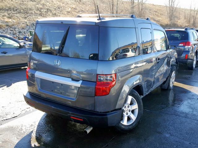 5J6YH1H76AL000730 - 2010 HONDA ELEMENT EX GRAY photo 4