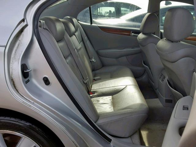 JTHBA30G555111298 - 2005 LEXUS ES 330 SILVER photo 6