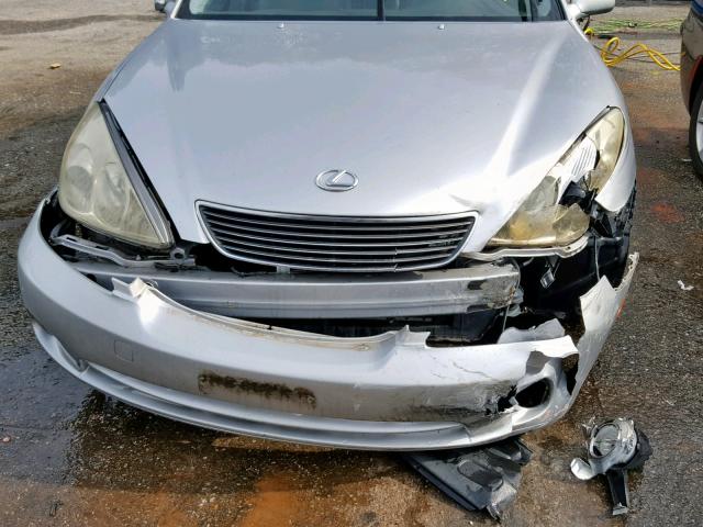 JTHBA30G555111298 - 2005 LEXUS ES 330 SILVER photo 9