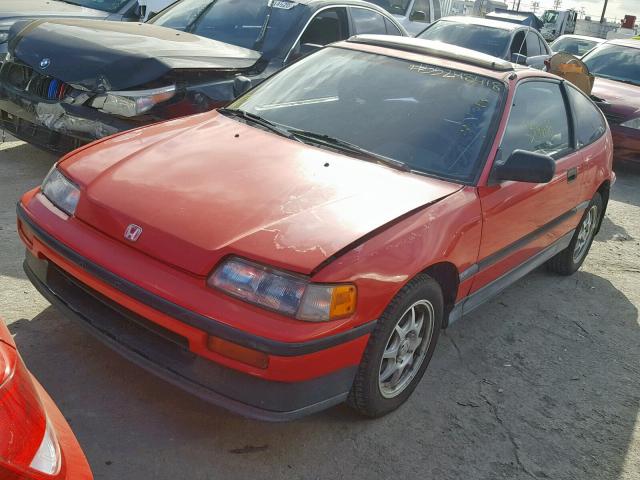 JHMED9364JS014177 - 1988 HONDA CIVIC 1500 RED photo 2