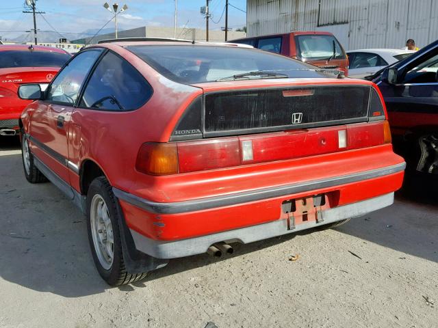 JHMED9364JS014177 - 1988 HONDA CIVIC 1500 RED photo 3