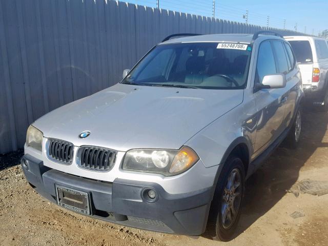 WBXPA734X4WC41138 - 2004 BMW X3 2.5I SILVER photo 2