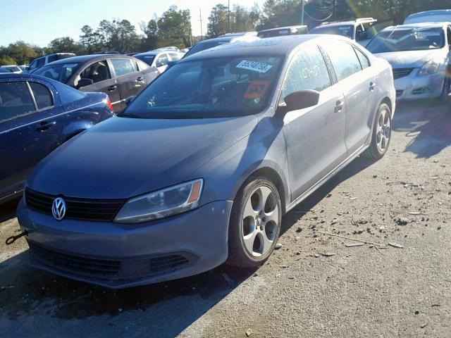 3VW2K7AJ2CM337223 - 2012 VOLKSWAGEN JETTA BASE BLUE photo 2