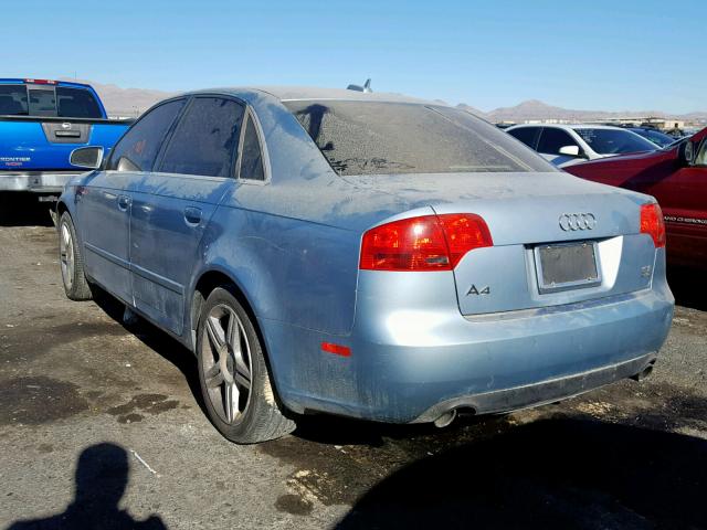 WAUDH78E16A177756 - 2006 AUDI A4 3.2 QUA BLUE photo 3