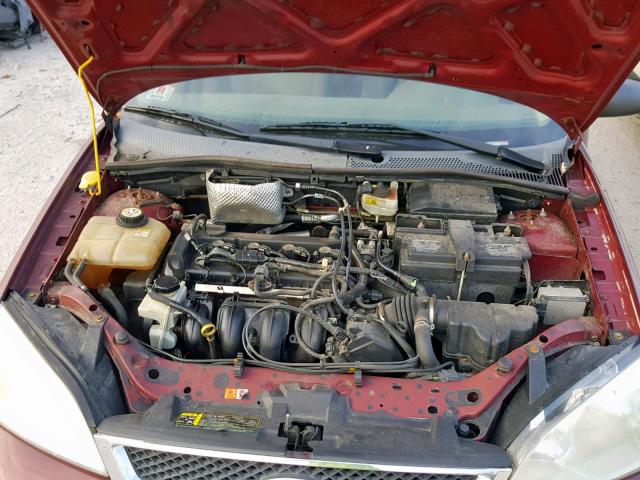 1FAFP34N47W270665 - 2007 FORD FOCUS ZX4 RED photo 7