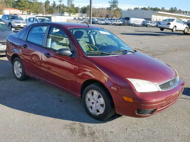 1FAHP34N67W203638 - 2007 FORD FOCUS ZX4 BURGUNDY photo 1