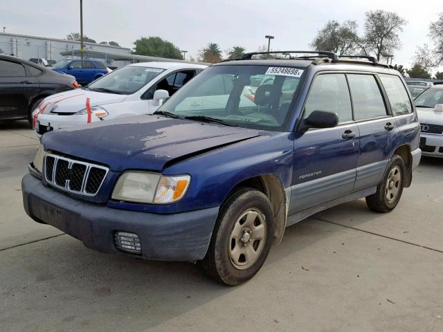 JF1SF63592H725768 - 2002 SUBARU FORESTER L BLUE photo 2