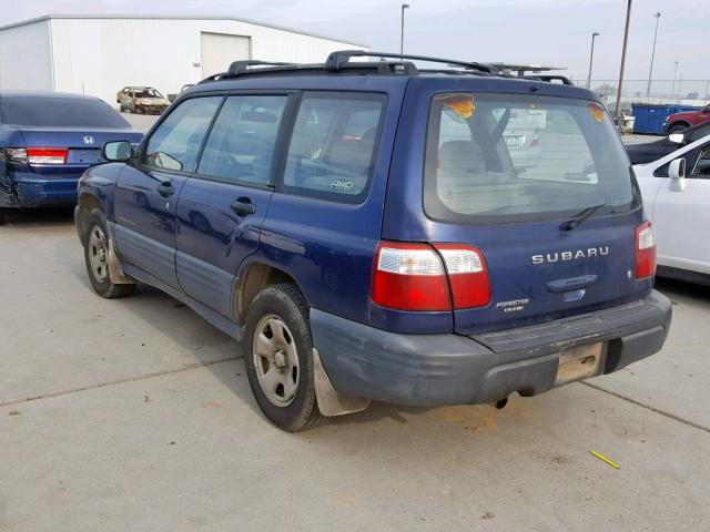 JF1SF63592H725768 - 2002 SUBARU FORESTER L BLUE photo 3