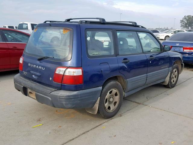 JF1SF63592H725768 - 2002 SUBARU FORESTER L BLUE photo 4