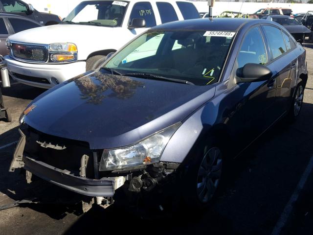 1G1PA5SG4E7428759 - 2014 CHEVROLET CRUZE LS BLUE photo 2