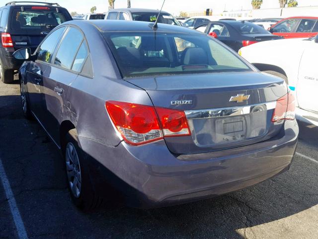 1G1PA5SG4E7428759 - 2014 CHEVROLET CRUZE LS BLUE photo 3