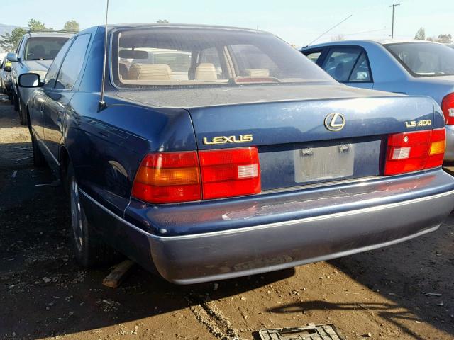 JT8BH28F2V0075956 - 1997 LEXUS LS 400 BLUE photo 3