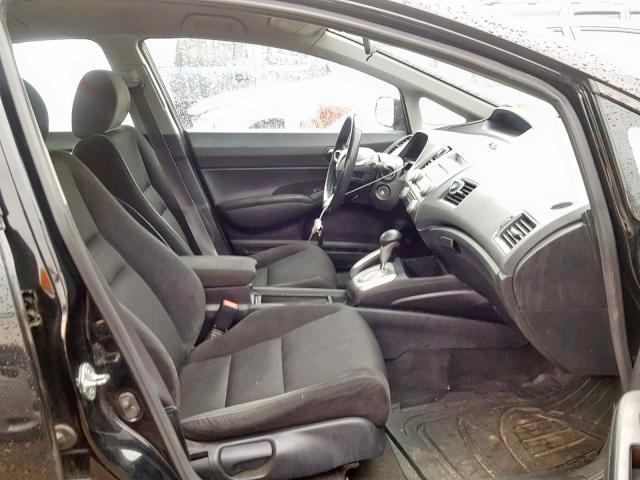 2HGFA1F60AH313010 - 2010 HONDA CIVIC BLACK photo 5