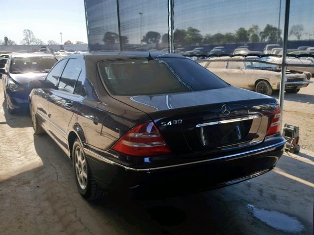 WDBNG70J4YA088591 - 2000 MERCEDES-BENZ S 430 BLACK photo 3