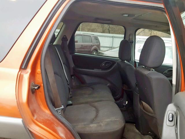 4F2YZ04155KM07206 - 2005 MAZDA TRIBUTE S ORANGE photo 6