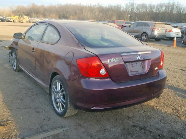 JTKDE177960101843 - 2006 TOYOTA SCION TC 栗色 照片 3