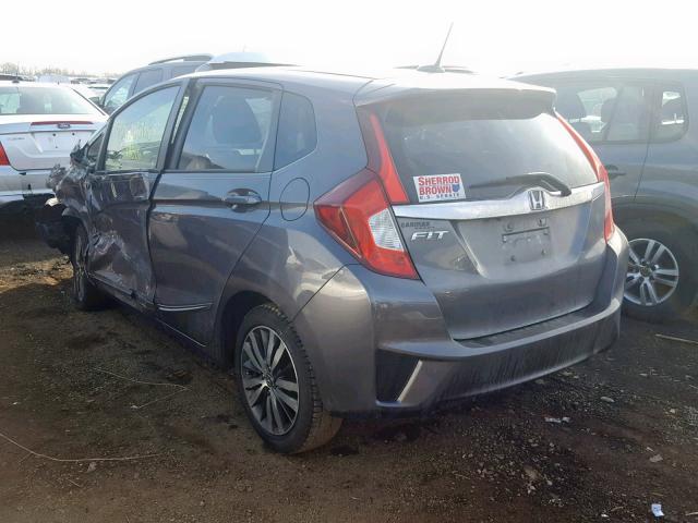 3HGGK5H83FM706273 - 2015 HONDA FIT EX GRAY photo 3