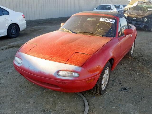 JM1NA3513M1239130 - 1991 MAZDA MX-5 MIATA RED photo 2