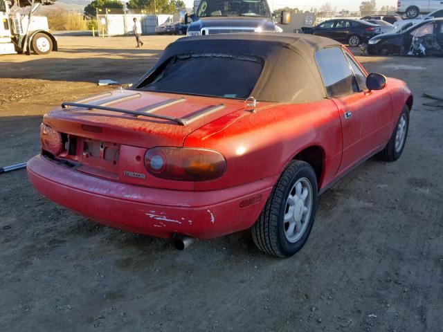 JM1NA3513M1239130 - 1991 MAZDA MX-5 MIATA RED photo 4